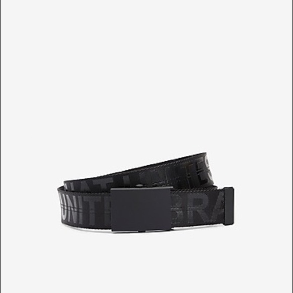 Express Color Block Stitched Plaque Belt